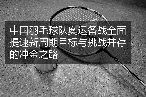 中国羽毛球队奥运备战全面提速新周期目标与挑战并存的冲金之路